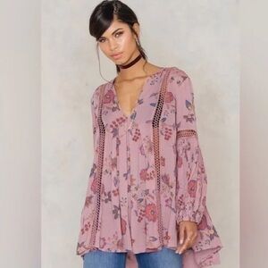 🌸FREE PEOPLE🌸JUST THE TWO OF US🌸FLORAL TUNIC MINI🌸